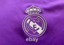 Adidas Original Fc Real Madrid Futbol Soccer Fly Emirates Jersey Purple Mens L