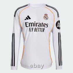 Adidas Performance Real Madrid 25/26 Long Sleeve Home Jersey White JN8884