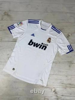 Adidas REAL MADRID 2010 2011 HOME SHIRT SOCCER JERSEY Men Sz L White