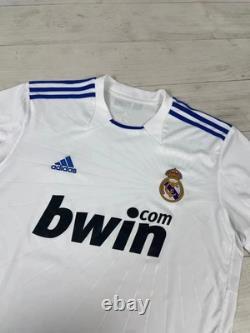Adidas REAL MADRID 2010 2011 HOME SHIRT SOCCER JERSEY Men Sz L White