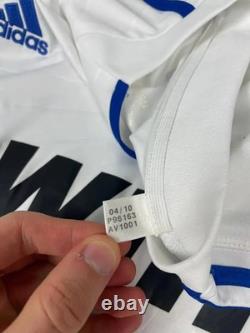 Adidas REAL MADRID 2010 2011 HOME SHIRT SOCCER JERSEY Men Sz L White