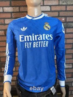Adidas REAL MADRID 25/26 LONG SLEEVE THIRD AUTHENTIC JERSEY JP3925 Men's Sz S