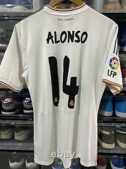 Adidas Real Madri Xabi Alonso Player Issue Home Jersey / Shirt 2013-14 sz L