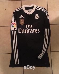 Adidas Real Madrid 14/15 LS Third Jersey Match Issued Size 6 (M)