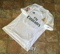 Adidas Real Madrid 15/16 Home Player Match Issue Jersey Adizero Size 8