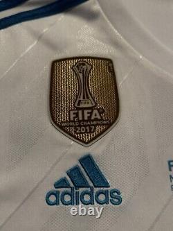 Adidas Real Madrid 17/18 Champions Final Ronaldo Home Soccer Jersey AZ8059 sz M