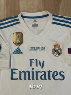 Adidas Real Madrid 17/18 Champions Final Ronaldo Home Soccer Jersey AZ8059 sz M