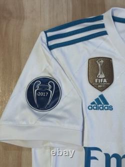 Adidas Real Madrid 17/18 Champions Final Ronaldo Home Soccer Jersey AZ8059 sz M