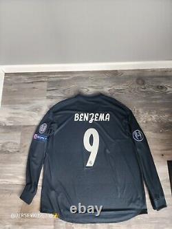 Adidas Real Madrid 18/19 Benzema#9 AUTHENTIC Away jersey long sleeve rare XXL