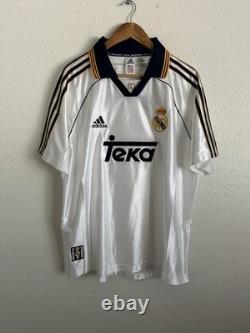 Adidas Real Madrid 1999/2000 Home Retro Soccer Jersey Authentic Men's Size XL