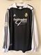 Adidas Real Madrid 2001 Zidane #5 Long Sleeve Soccer Jersey Black White Size L