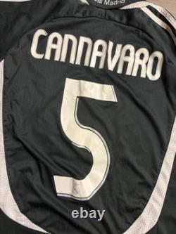 Adidas Real Madrid 2006-2007 Away Soccer Jersey Kit Men's Size M Cannavaro