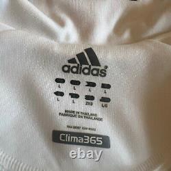 Adidas Real Madrid 2008 Soccer Jersey Bwin White Black Stripes Mens Large