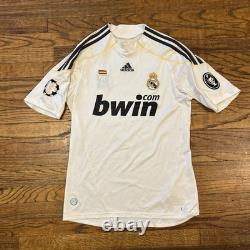 Adidas Real Madrid 2009 2010 Football Soccer Jersey Ronaldo Fade Distressed
