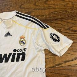 Adidas Real Madrid 2009 2010 Football Soccer Jersey Ronaldo Fade Distressed