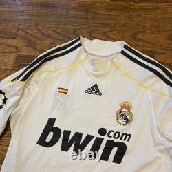 Adidas Real Madrid 2009 2010 Football Soccer Jersey Ronaldo Fade Distressed
