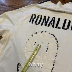 Adidas Real Madrid 2009 2010 Football Soccer Jersey Ronaldo Fade Distressed