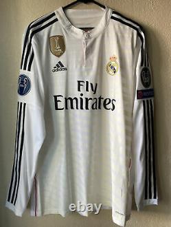 Adidas Real Madrid 2014/2015 Home Player Issue Soccer Jersey Size 8