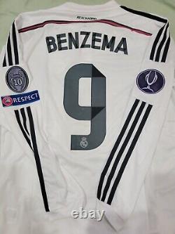 Adidas Real Madrid 2014 Home Super Cup Final Jersey Shirt Size M Karim Benzema