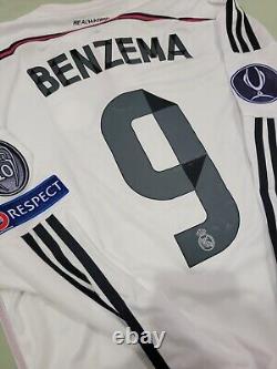 Adidas Real Madrid 2014 Home Super Cup Final Jersey Shirt Size M Karim Benzema