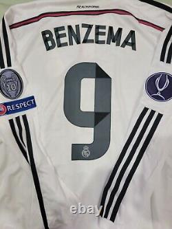 Adidas Real Madrid 2014 Home Super Cup Final Jersey Shirt Size M Karim Benzema