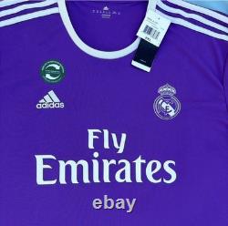 Adidas Real Madrid 2016-17 Away Kit Purple Size 2XL
