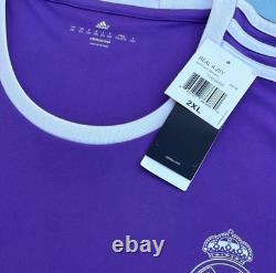 Adidas Real Madrid 2016-17 Away Kit Purple Size 2XL