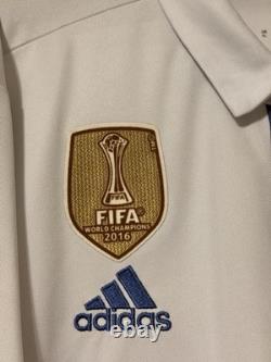 Adidas Real Madrid 2016/17 Cristiano Ronaldo #7 Jersey White Blue Men's XL