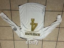 Adidas Real Madrid 2019-20 Home Long Sleeve Sergio Ramos Player Issue Climachill