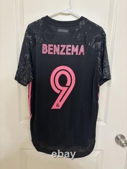 Adidas Real Madrid 2020/21 Third Benzema Authentic Soccer Jersey Size M