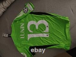 Adidas Real Madrid 2022-23 Goalkeeper Home Jersey LUNIN #13 CL Patches NWT S