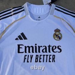 Adidas Real Madrid 2025/26 Long Sleeve Home Authentic Jersey Men's 2XL