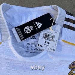 Adidas Real Madrid 2025/26 Long Sleeve Home Authentic Jersey Men's 2XL