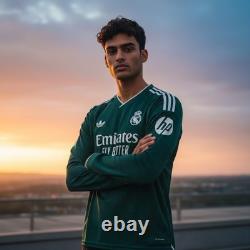 Adidas Real Madrid 2026/27 Third Jersey Long Sleeve Green Mens 3XL Fan Version
