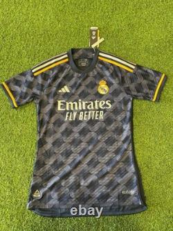 Adidas Real Madrid 23/24 Away Authentic Jersey Black/YellowithWhite