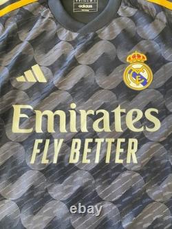 Adidas Real Madrid 23/24 Away Authentic Jersey Black/YellowithWhite