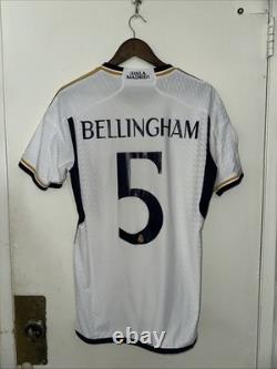 Adidas Real Madrid 23/24 Home Jersey Authentic, Size Medium, #5 Jude Bellingham