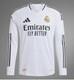 Adidas Real Madrid 24/25 Long Sleeve Home Authentic Jersey IT5204 Men's Medium