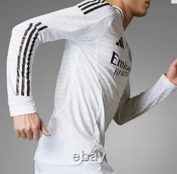 Adidas Real Madrid 24/25 Long Sleeve Home Authentic Jersey IT5204 Men's Medium