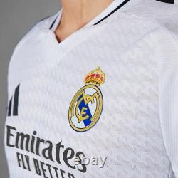 Adidas Real Madrid 24/25 Long Sleeve Home Authentic Jersey Men's Large IT5204