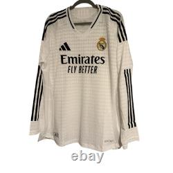 Adidas Real Madrid 24/25 Long Sleeve Home Authentic Jersey Size XL Nwt