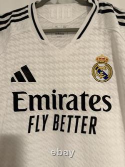 Adidas Real Madrid 24/25 Long Sleeve Home Authentic Jersey Size XL Nwt