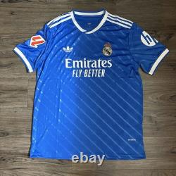 Adidas Real Madrid 24/25 Third Soccer Jersey Mens Size XL Blue Trefoil Shirt NWT