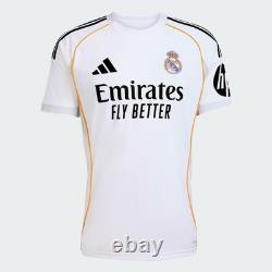 Adidas Real Madrid 25/26 Home Jersey Mens Sizes Jj1931 White Color