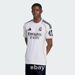 Adidas Real Madrid 25/26 Home Jersey Mens Sizes Jj1931 White Color