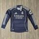 Adidas Real Madrid 25/26 Long Sleeve Away Authentic Jersey Blue Silver Men's S