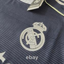 Adidas Real Madrid 25/26 Long Sleeve Away Authentic Jersey Blue Silver Men's S