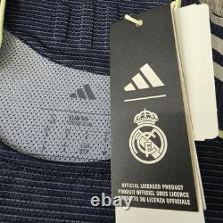 Adidas Real Madrid 25/26 Long Sleeve Away Authentic Jersey Blue Silver Men's S