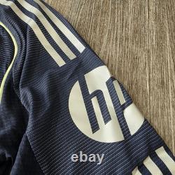 Adidas Real Madrid 25/26 Long Sleeve Away Authentic Jersey Blue Silver Men's S