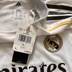 Adidas Real Madrid 25/26 Long Sleeve Home Authentic Jersey Men Large JN8866 NWT